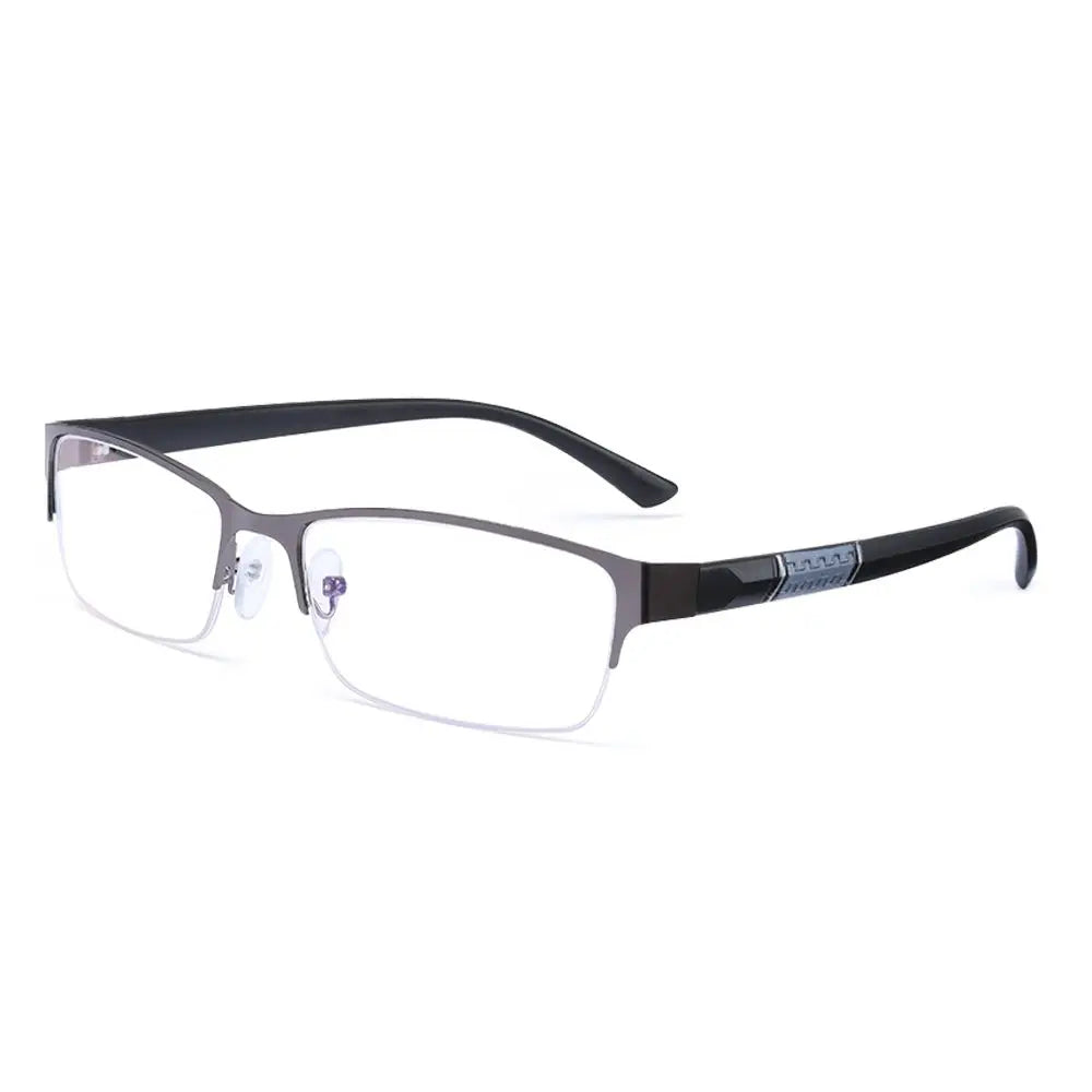 Metal Anti-blue Light Reading Glasses Farsighted Eyeglasses Men Business Eyewear Diopter 0 +1.0 +1.5 +2.0 +2.5 +3.0 +3.5 +4.0