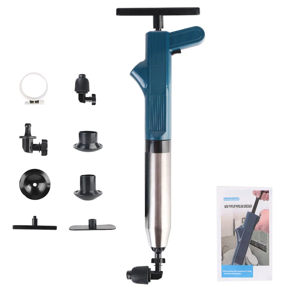 Toilet Plunger High Pressure Drain Plunger Dredge Clog Remover Sewer Pipe Unblocker Air Drain Blaster