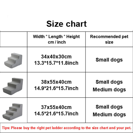 Pet Stairs Toys Cat Dog Ladder 2 3 4 Step Stairs for Dogs Puppy Ramp Detachable Sponge Pet Ladder Accessories